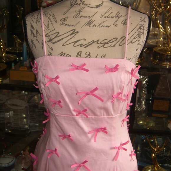 NWT MAEVE THE BRYNNE 3D PINK BOW SPAGHETTI STRAP DRESS 6 - Picture 5 of 9